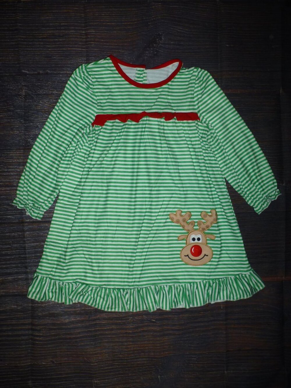 Boutique Christmas Reindeer Girls Pajamas Nightgown